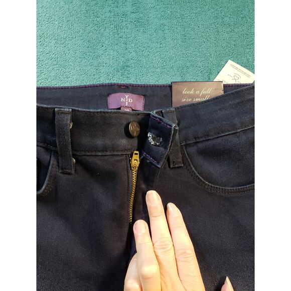NYDJ Jeans Size 2 Petite Womens Blue Pants Stretch Mid Rise Rise Legging NWT - Picture 5 of 13